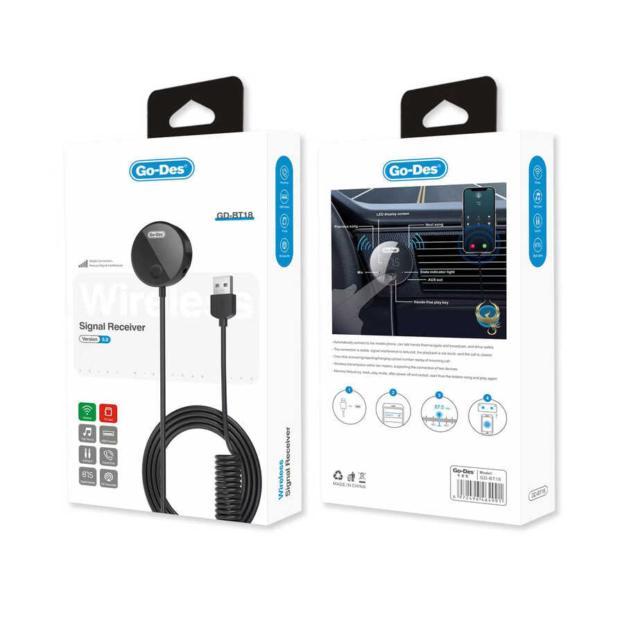 Go-Des GD-BT18 Çok Fonksiyonlu Wireless Transmitter - 2 Go-Des GD-BT18 Çok Fonksiyonlu Wireless Transmitter - 2